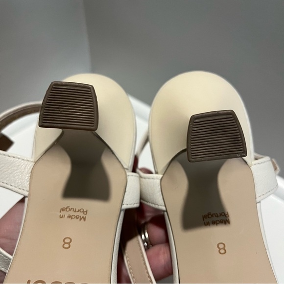 Gabor Damon Leather Ankle Square Toe Sling Back Heel Sandals - Picture 14 of 15